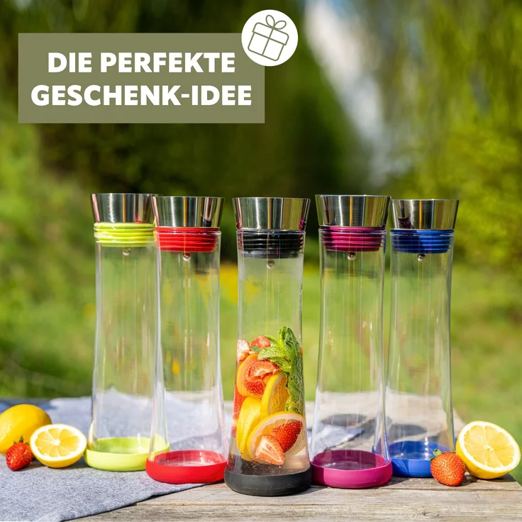 bremermann Karaffe CAROLA mit Silikonfuß - zerlegbarer Deckel - 1 Liter – Bild 8