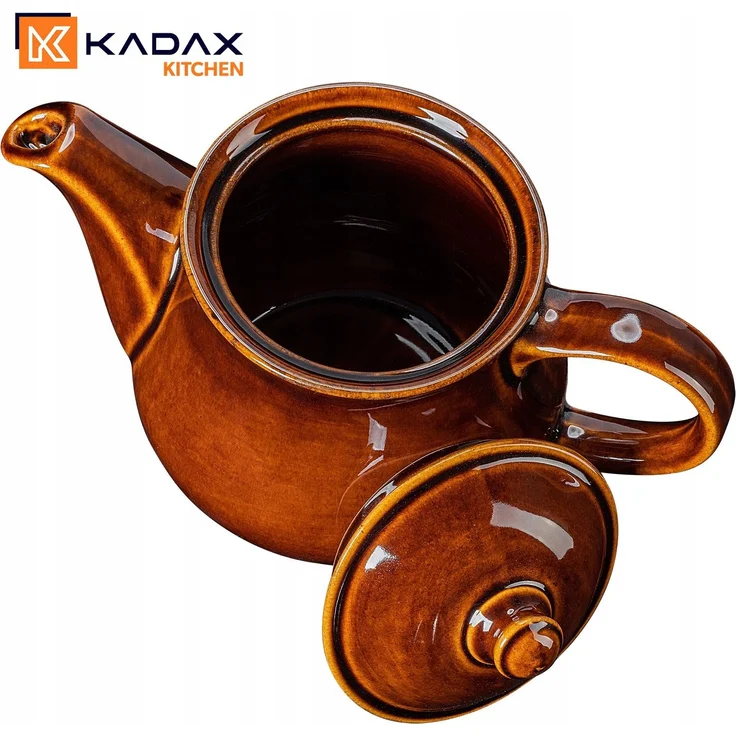 KADAX Teekanne, Kaffeekessel, Steingut 1L – Bild 7