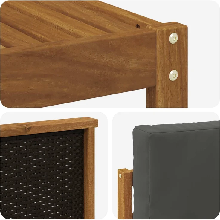 vidaXL Sofagarnituren Massivholz Akazie 3384853 – Bild 6