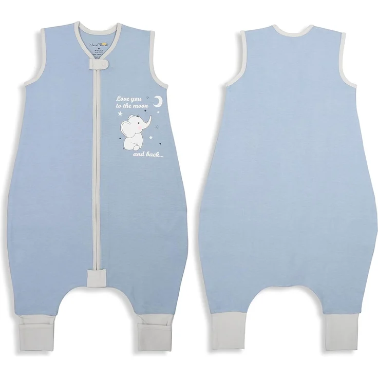 Mama Cheetah Kleinkind-Schlafsack mit Füßen, 4T-5T, 0,5 Tog, Bio-Baumwolle, tragbare Decken mit Beinen, Babyschlafsack für Spaziergänger, Early Walker, X-Large – Bild 7