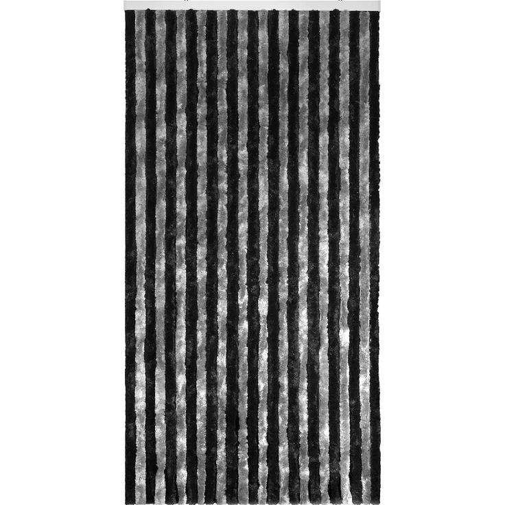 Moritz Flauschvorhang aus Chenille 56 x 185 cm schwarz grau Türvorhang als Fliegenschutz Insektenschutz für Camping Wohnwagen – Bild 6