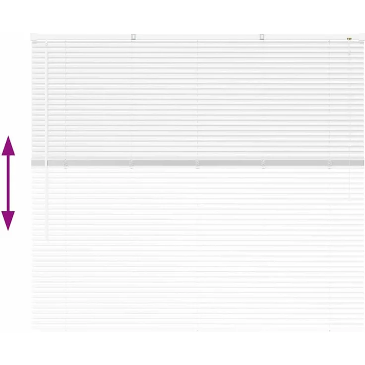 vidaXL Venezianische Jalousie Weiß 130 x 150 cm 25 mm Aluminium 42005982 – Bild 12