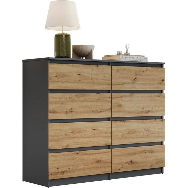 Lookway Kommode HANA M8 – stilvolle Kommode mit geräumigen Schubladen, Breite: 120 cm – Bild 5