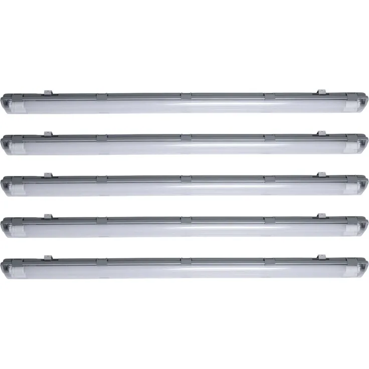 5er Set LED Wannenleuchten, 4000 Lumen, kaltweiß, L 156 cm VT-15022
