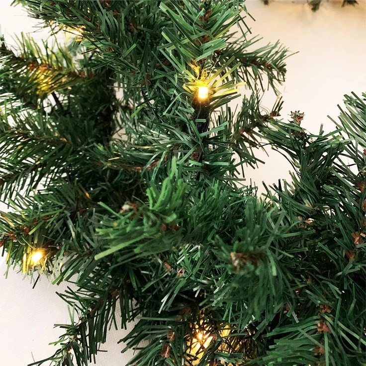 XXL Tannengirlande Weihnachtsbeleuchtung 810cm 100 LED Batteriebetr. – Bild 3