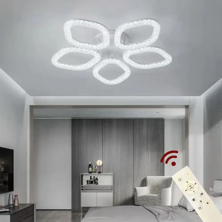 Euroton LED Deckenleuchte LED Deckenlampe XL DL Fernbedienung Lichtfarbe/Helligkeit einstellbar, LED fest integriert, mit Fernbedienung kaltweiß-neutalweiß -warmweiß, 7000k-3000k stufenlos einstellbar, mit Fernbedienung steuerbar