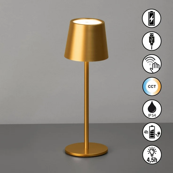 easy! BY FHL Außen-Tischleuchte Roxi, Dimmfunktion, Farbsteuerung, USB-Ladefunktion, LED fest integriert, Warmweiß, lange Leuchtdauer – Bild 4