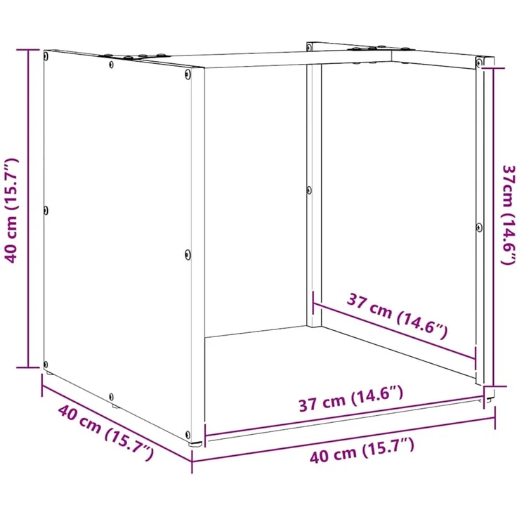 vidaXL Brennholzregal Olivgrün 40x40x40 cm Kaltgewalzter Stahl 864240 – Bild 11