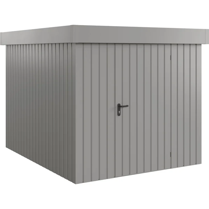 Hörmann Ecostar Metall-Gerätehaus "Euroline Trend" mit Flachdach EFD 6, graualuminium, 214 x 262 cm,1-flüglige Tür – Bild 1