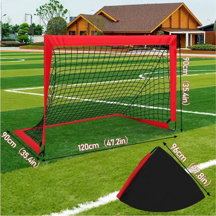 Clanmacy Fußballtor Fußballtor Schneller Aufbau klappbar 120x90x90cm 1er-Set – Bild 1