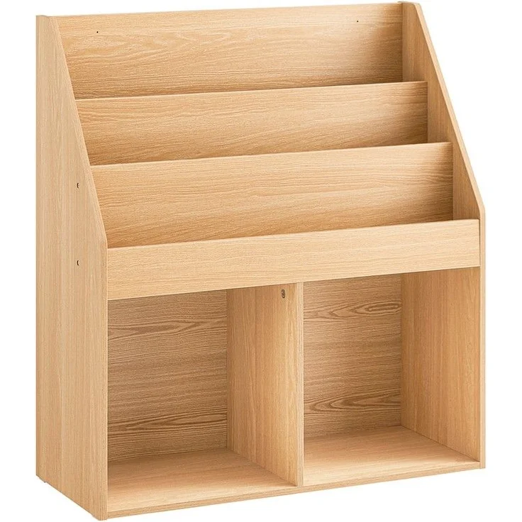 SoBuy KMB01-N Kinderregal, Spanplatte, Melamin, Helle Eiche, 63 x 90 x 30 cm – Bild 1