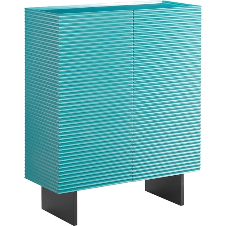 KAWOLA Highboard LYNN 2 Türen lackiert petrol 120 x 40 x 100 cm – Bild 3