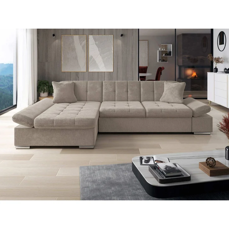 Mirjan24 Ecksofa Montana (Farbe: Spirit Taupe, Seite: Links), 76 x 161 x 278 cm – Bild 3