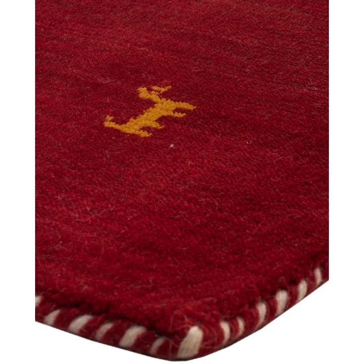 Gabbeh Teppich - Loribaft Softy - 90x60 cm - rot – Bild 4