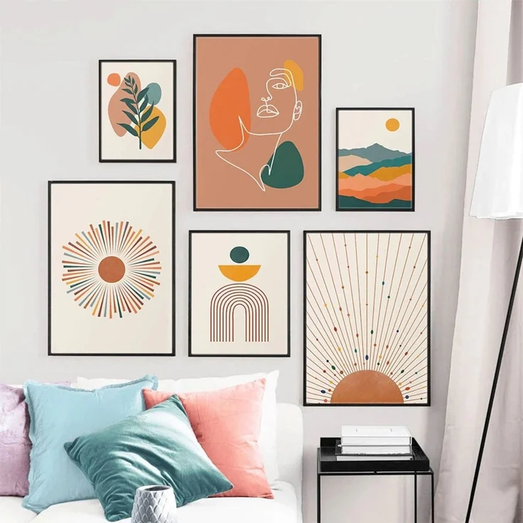 Abstrakte Boho Poster · Terrakotta & Grün · Minimalistische Wandbilder · Modernes Wohnambiente · ohne Rahmen - D / 10 x 15 cm – Bild 10
