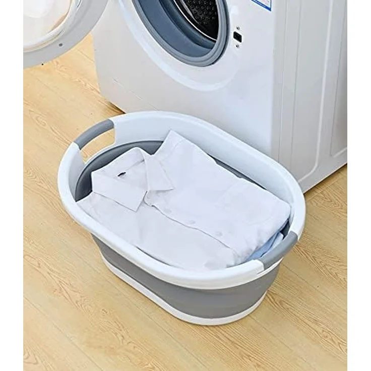 Ruhhy Wäschebox Wäscheschüssel Wäschekorb (Spar-Set, 1 St, platzsparend faltbar), 25l Silikon zusammenklappbarer – Bild 6