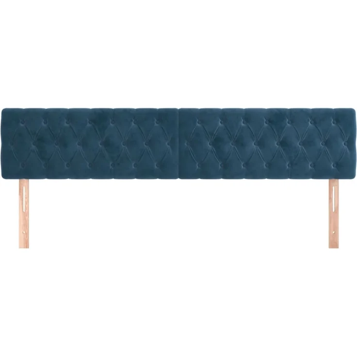 vidaXL Kopfteile 2 Stk. Dunkelblau 90 x 7 x 78/88 cm Samt 346380 – Bild 3
