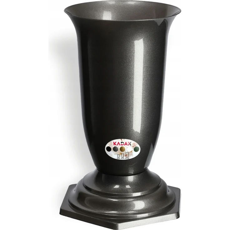 KADAX Vase, Fläschchen für Friedhof, Grabstein, Graphit, 23 cm – Bild 3