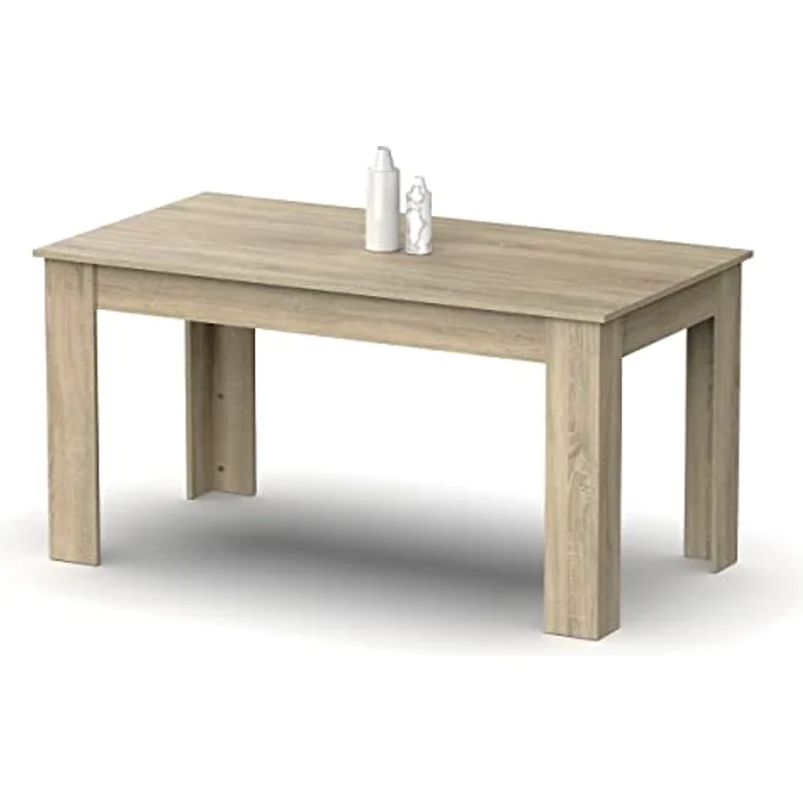 Muebles Pitarch | Esstisch, Wohnzimmer- oder Küchentisch, für 6 Personen, Rechteckig, 140x80 cm (Breite x Tiefe), Eiche Cambrian, Modern, Elegant, Robust – Bild 2