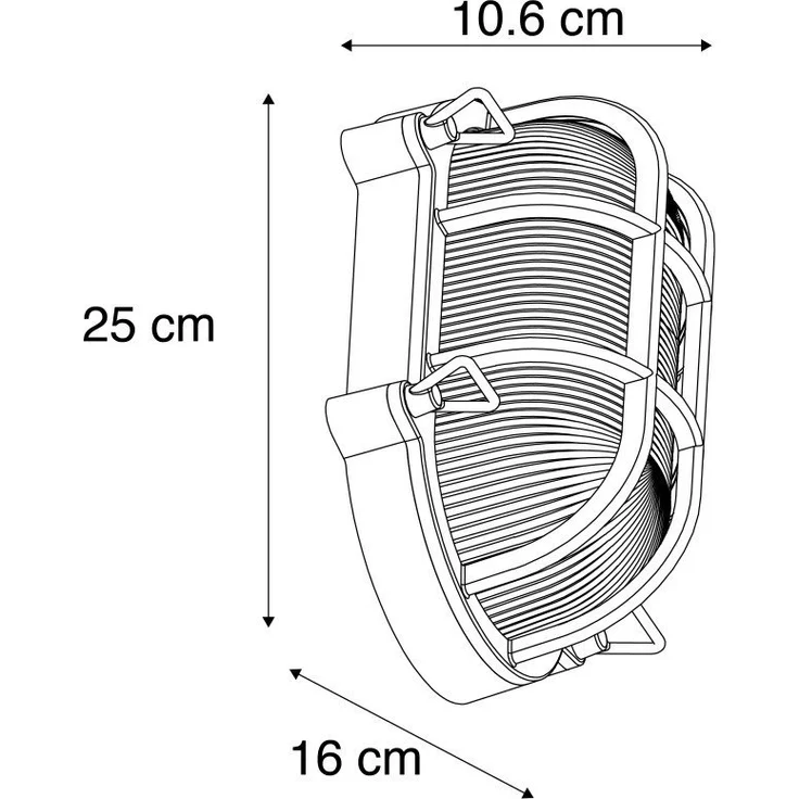 Qazqa Außen-Wandleuchte Nautica, ohne Leuchtmittel, E27, Schwarz, Industrie, Aluminium, 1-flammig – Bild 2