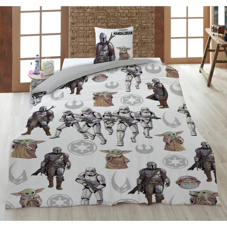 Star Wars Bettbezug 135x200 cm + Kissen 80x80 cm 100 % Baumwolle