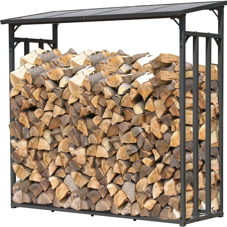 Quick Star Kaminholzregal Kaminholzregal 143x70x145 cm 1,4 m³, BxTxH:143x70x145 cm – Bild 1