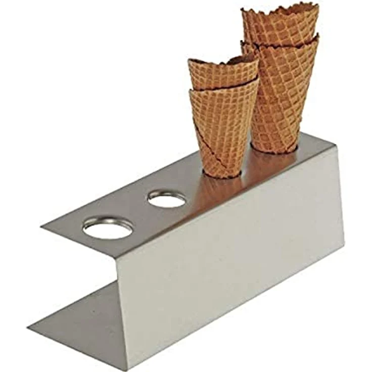 Halter 9 5x27 5x9 cm 4 Löcher Edelstahl für Eiswaffelgeräte Stk. – Bild 2