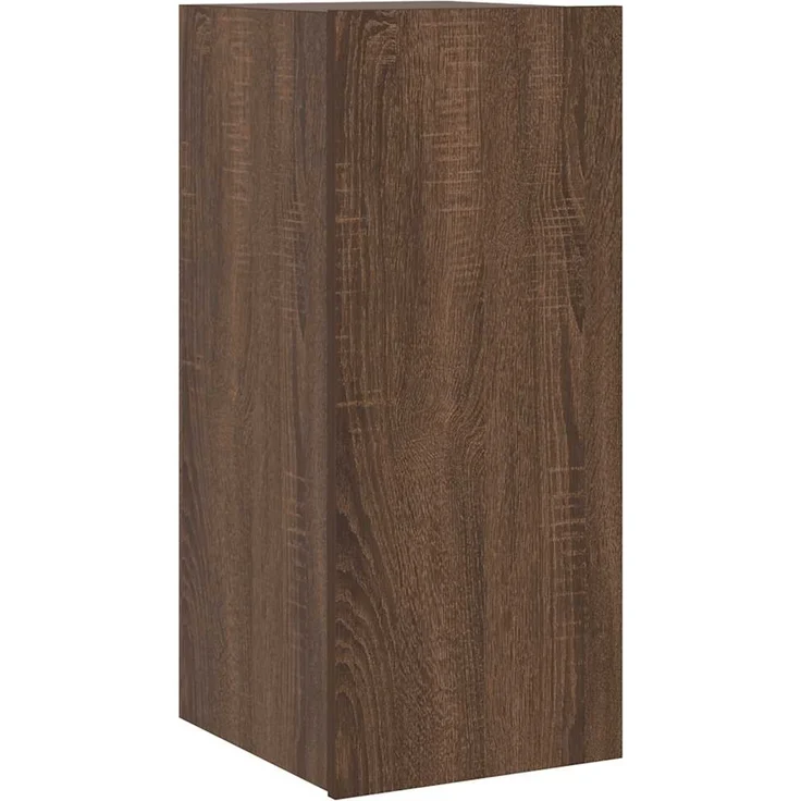 TV-Wandschrank, Fernsehschrank mit LED-Leuchten Braun Eichen-Optik 30,5 x 35 x 70 cm – Bild 3