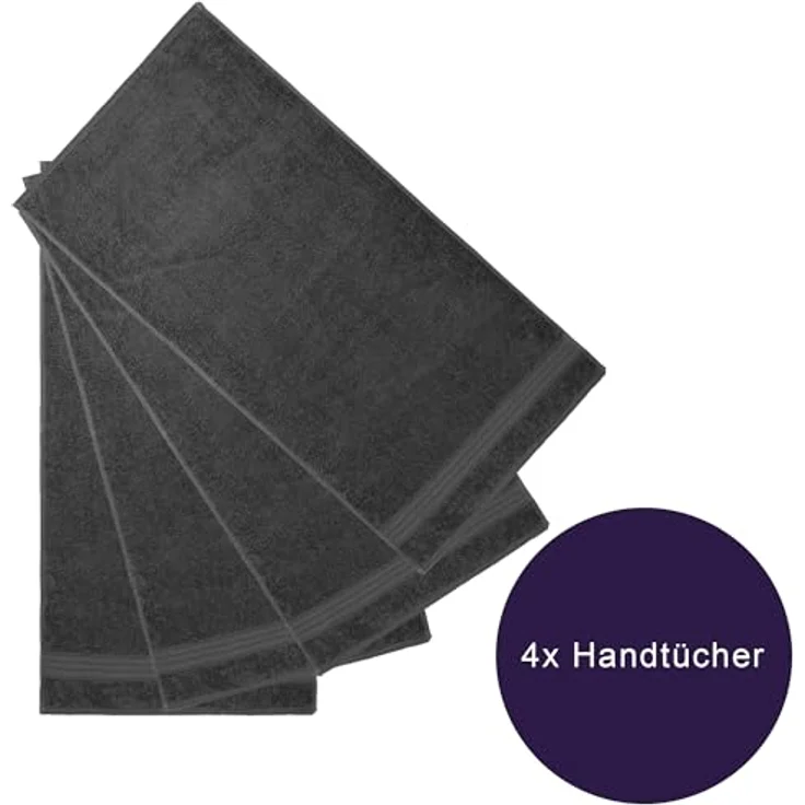 Brielle Handtücher Handtuch-Set aus 100% Baumwolle - 4 Handtücher 50x100 cm, (4-St), 100% Baumwolle – Bild 6