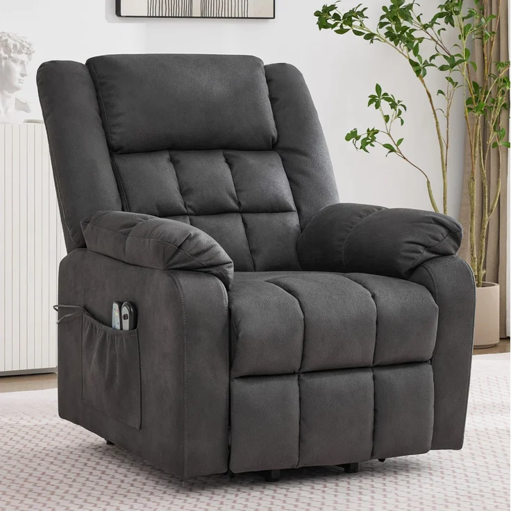 TV-Sessel mit Aufstehhilfe, Massage & Wärmefunktion, 87x96x103 cm, Grau – Bild 1