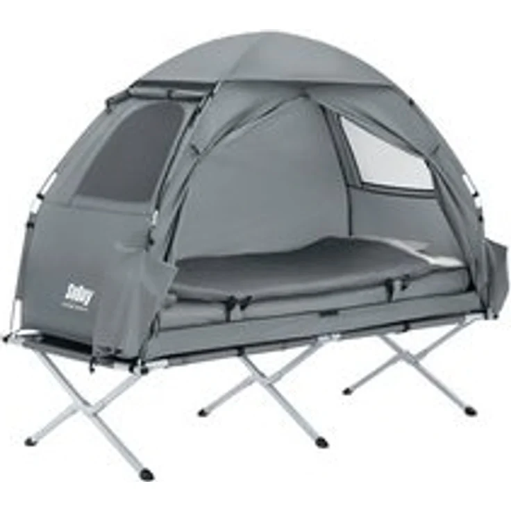 SoBuy Feldbett OGS32 Campingzelt 4in1-Zelt mit Campingliege Schlafsack Luftmatratze – Bild 6