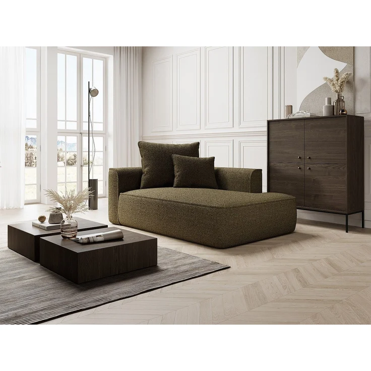 Vente-unique - PINETA - Recamiere ohne Schlaffunktion - Plastik - Kunststoff (PVC) - Khaki - 180 x 115 x 67 cm – Bild 2