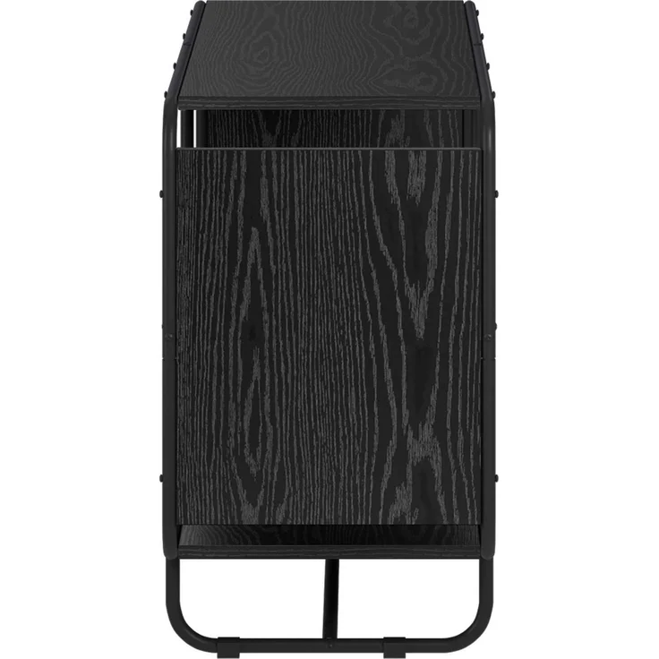 vidaXL Sideboard Schwarz Eichen-Optik 93.5 x 37.5 x 64.5 cm 8007942 – Bild 4
