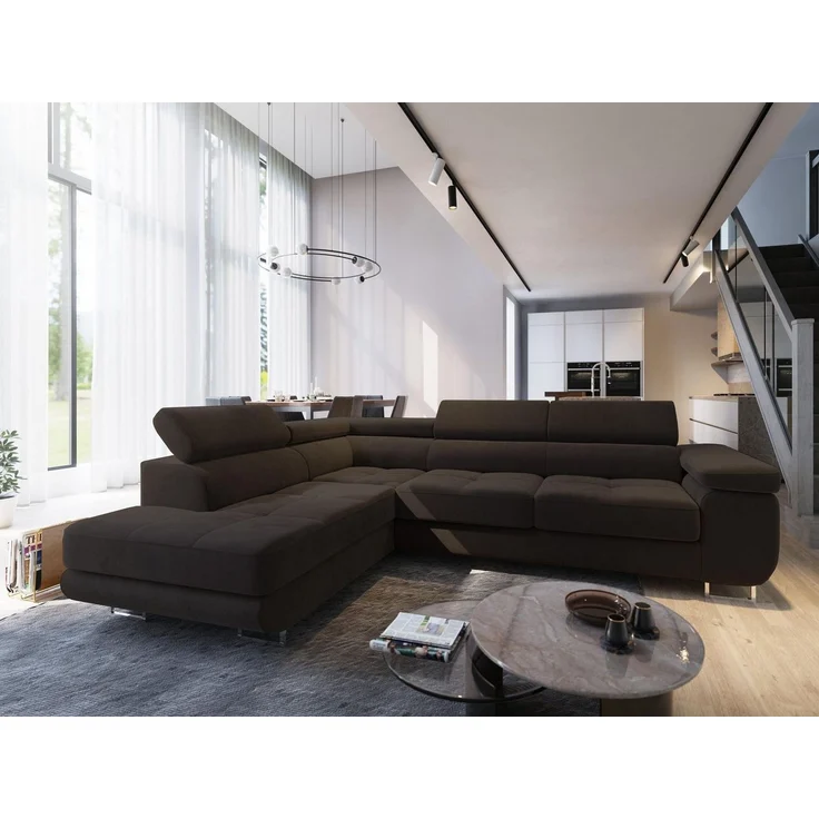 Masseno Ecksofa SELVA mit Schlaffunktion L-Form, Sofa mit Bettkasten – Bild 1