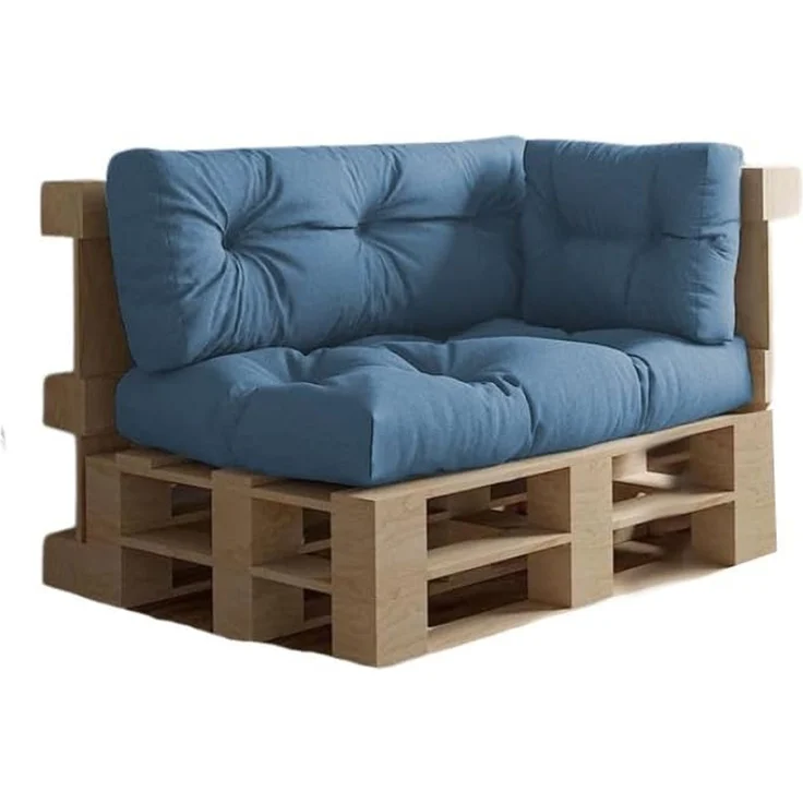 chilly pilley Palettenkissen Wasserdicht Palettenauflage Palettenpolster Palettenmöbel Gartenkissen Wasserfest Wasserabweisend viele Größen und Farben (3er Set Pastellblau) – Bild 1