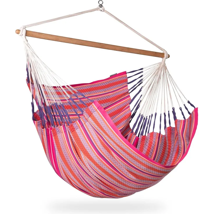 La Siesta Hängesessel HABANA Comfort flamingo pink Lounger aus Bio-Baumwolle Hängematte Hängestuhl