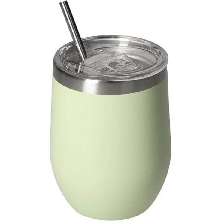 elasto Becher Weinbecher 350 ml Vinova Edelstahl Trinkbecher inkl. Strohhalm, robust, spülmaschinengeeignet, Sommer, Geschenk – Bild 4