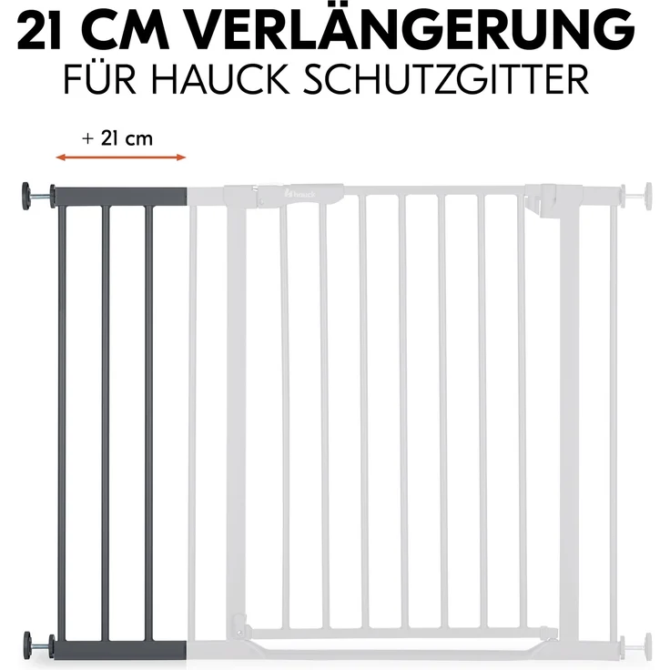 Hauck Verlängerung für Türschutzgitter Extension, 21 cm, Dark Grey – Bild 3