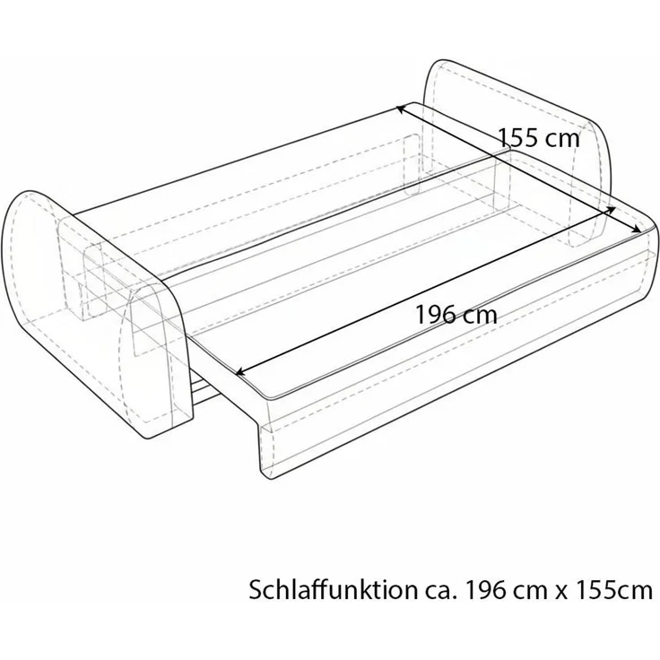 Wohnero24 - Höchste Qualität- Schlafsofa FIRELLO - 250x112 cm – Liegefläche 196x155 - Premium Velours - Schlaffunktion 196x155 cm – Hellgrau – Bild 5
