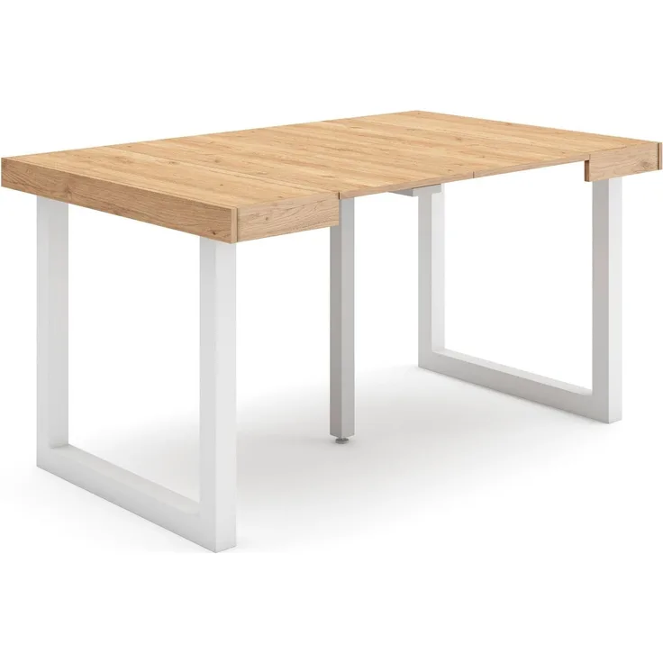 Skraut Home | Ausziehbarertisch | Multifunktionaler ausziehbarer | 140 | Für 6 Gäste | Massivholz Beine | Moderner Stil | Eiche