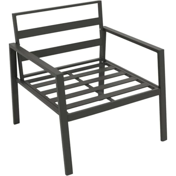 DEGAMO Gartenlounge-Set VANCOUVER 4-teilig, Aluminium anthrazit, Polster grau, wetterfest – Bild 6