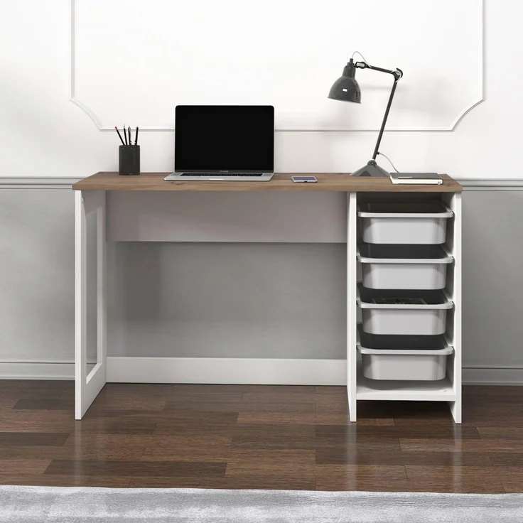 Skye Decor 'Hero - Antique Walnut' Schreibtisch, Antik-Walnuss, 120 x 73 x 45 cm – Bild 4