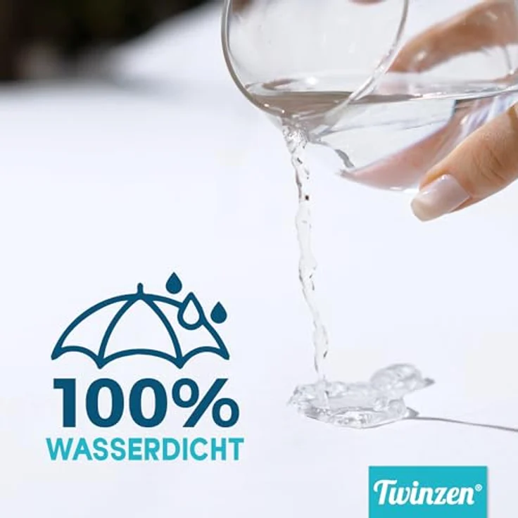 Twinzen - Matratzenschoner 140x190 cm - Wasserdicht und Atmungsaktiver Schutz - Matratzenschutz 140x190 cm – Bild 3