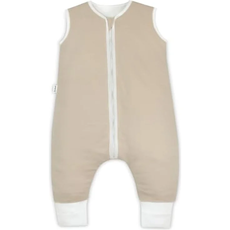Ehrenkind® Babyschlafsack | Schlafsack mit Füßen 2.5 TOG | Bio-Baumwolle | Ganzjahres Schlafsack Baby Gr. 100 Farbe Beige | Oeko-Tex | Schlafsack winter und Sommer Schlafsack Kinder – Bild 1