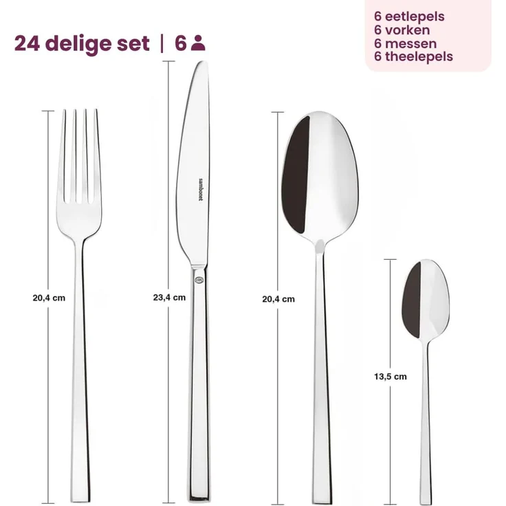 Sambonet Besteck Set 24-tlg. 'Rock', Edelstahl kupfer – Bild 8