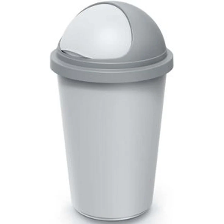 monzana Mülleimer, Küche 50L mit Schiebedeckel 100% Recycelter Kunststoff Abfalleimer – Bild 4