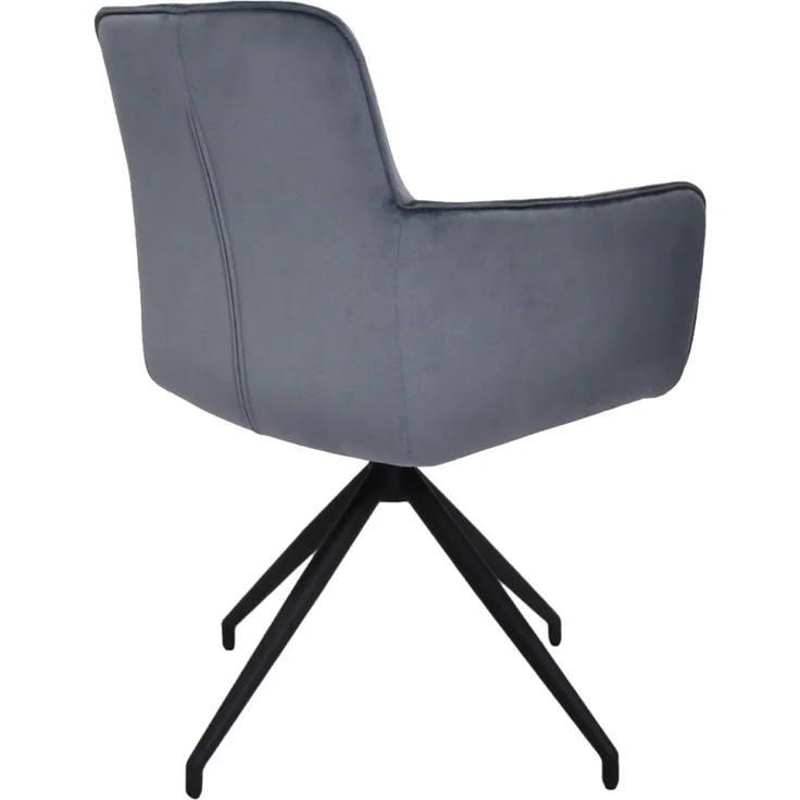 HTI-Living Letitia Velvet Dunkelgrau Drehstuhl – Bild 3