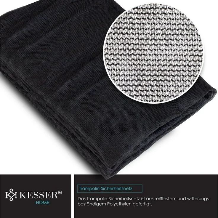 KESSER® Trampolin Ersatznetz, UV-beständig, einfache Montage, mit Reißverschluss, Ø 427cm (6 Stangen) – Bild 2