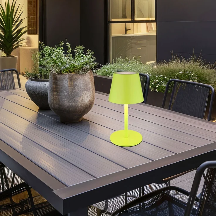 LED Tischleuchte, grün, Akku, CCT, Touchdimmer, Flaschenaufsatz – Bild 5