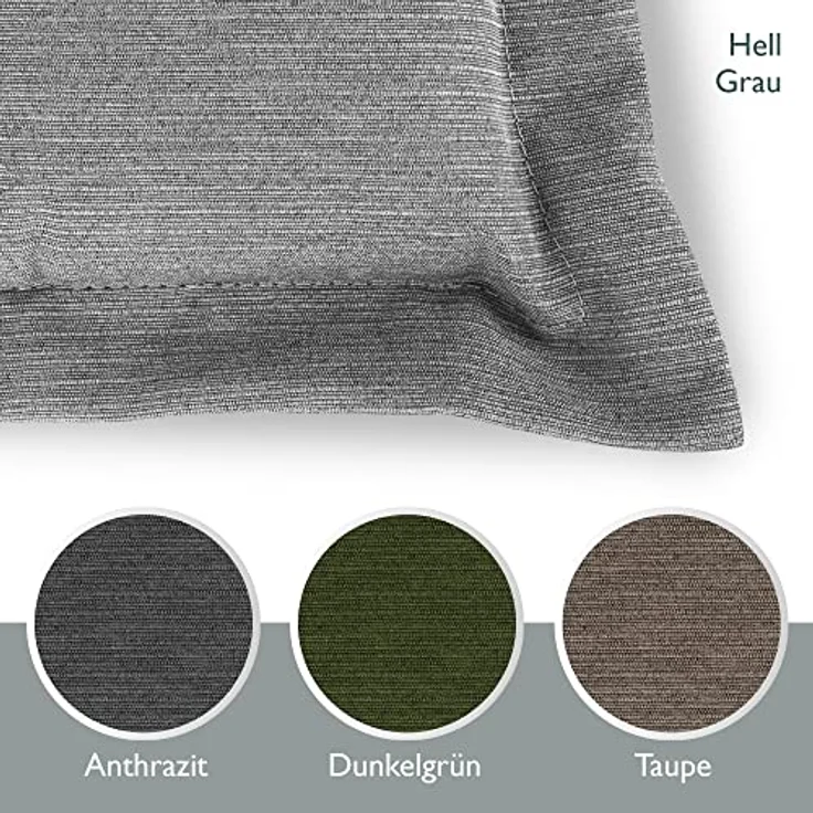 Beautissu 4er Set Hochlehner Auflage HighLux HL 120 x 50 x 7 cm Hellgrau – Bild 5